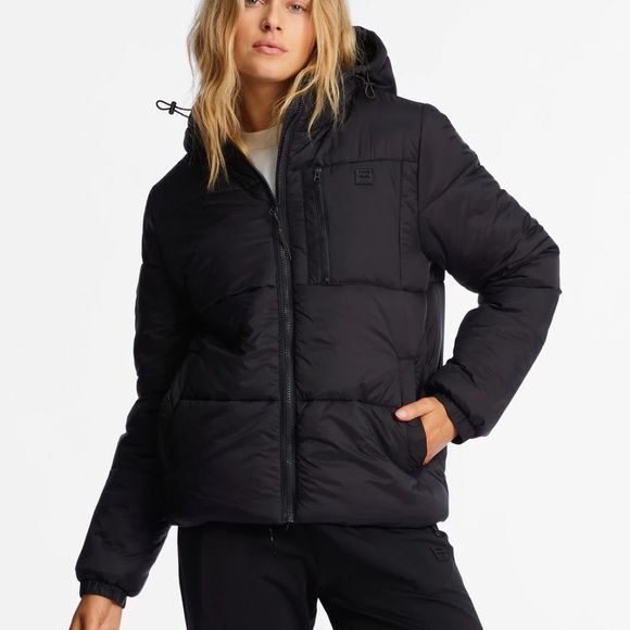 Billabong Jackets & Blazers - NWT Billabong Womens Jacket A/Div Transport Puffer 3 Hooded Zip-Up - size M